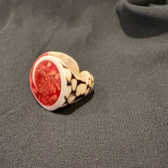 Jewelry - Spiny Oyster Shell Ring Handmade in Italy.